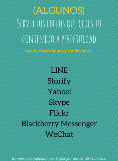 Términos y condiciones, servicios a perpetuidad